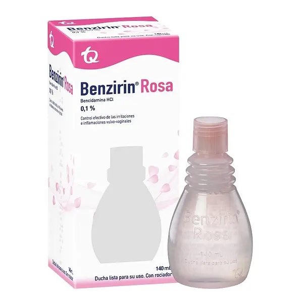 Benzirin Rosa ducha vaginal rociador 140 ml