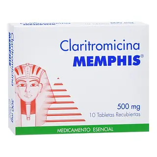 Claritromicina 500 mg 10 tabletas MP