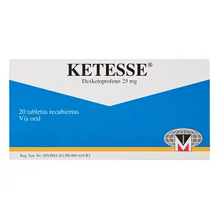 Ketesse 25 mg 20 comprimidos