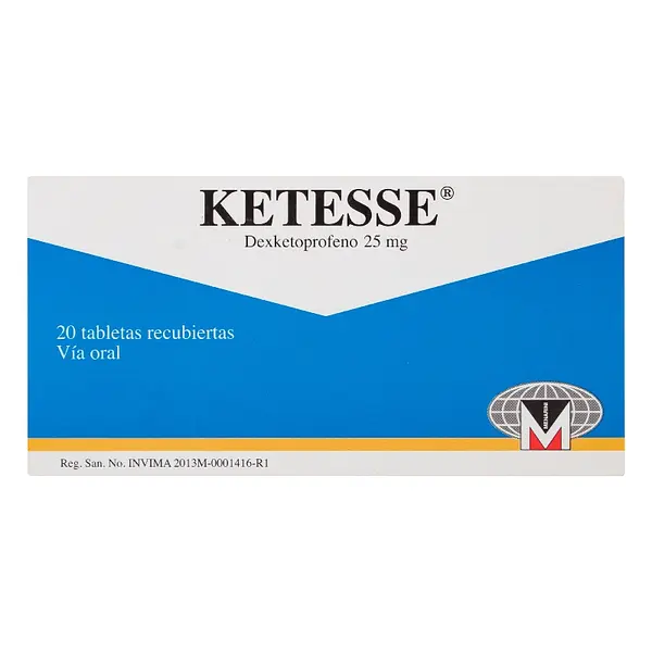 Ketesse 25 mg 20 comprimidos