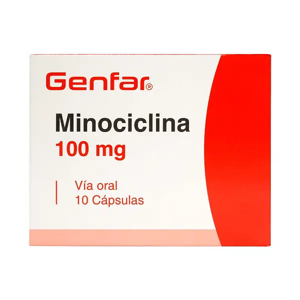 Minociclina 100 mg 10 tabletas GF