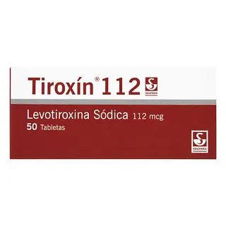 Tiroxin 112 mcg 50 tabletas