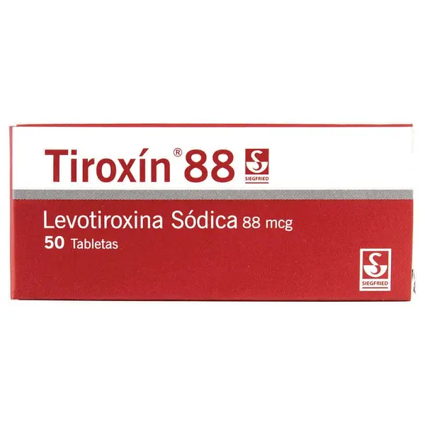 Tiroxin 88 mcg 50 tabletas