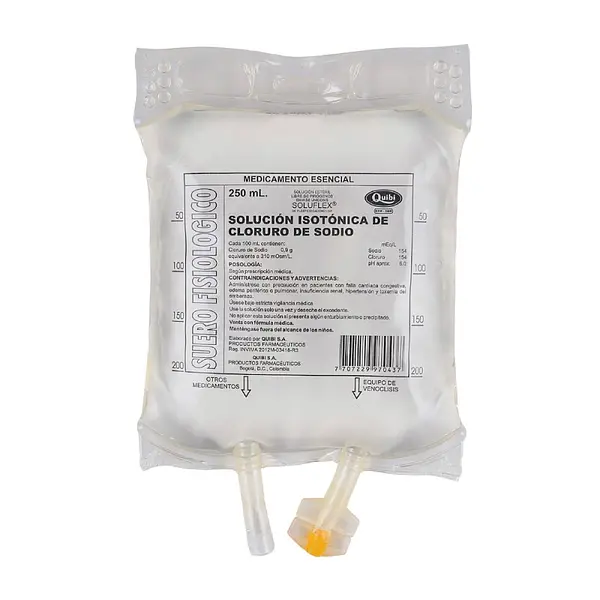 Suero Fisiológico Quibi Bolsa 250 ml