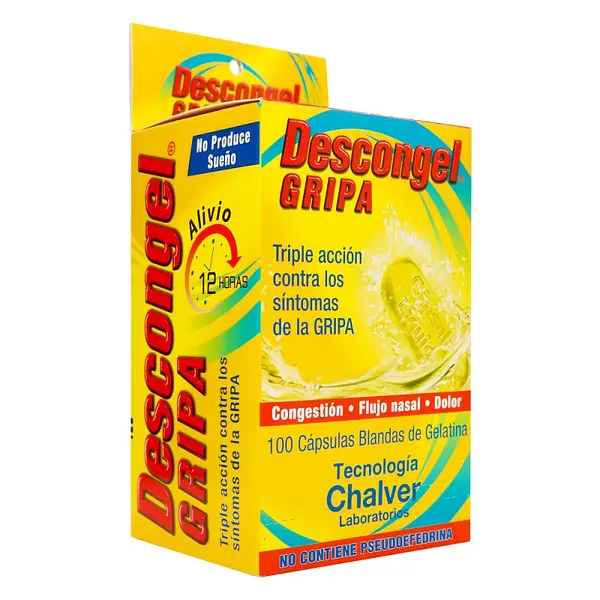 Descongel Gripa 100 cápsulas blandas Chalver
