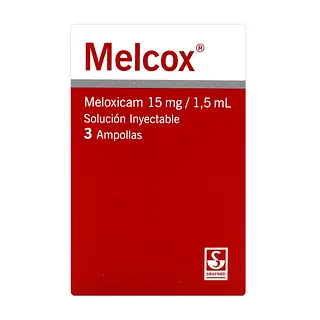 Melcox 15 mg/1.5 ml 3 ampollas