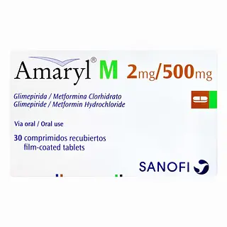 Amaryl M 2 mg/500 mg 30 comprimidos