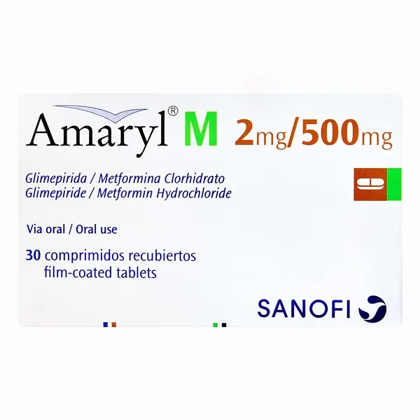 Amaryl M 2 mg/500 mg 30 comprimidos