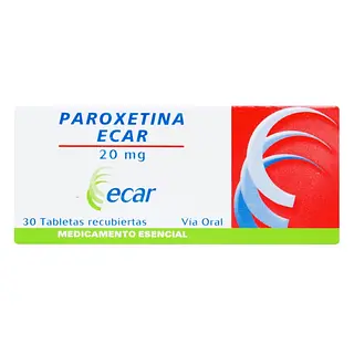 Paroxetina 20 mg 30 tabletas EC