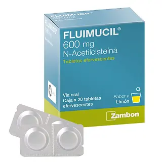 Fluimucil Efervescente 600 mg 20 tabletas
