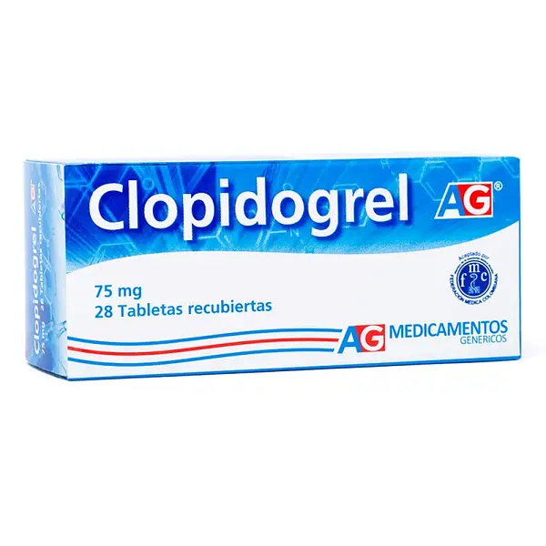 Clopidogrel 75 mg 28 tabletas AG