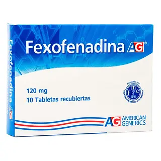 Fexofenadina 120 mg 10 tabletas AG