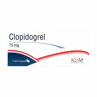 Clopidogrel 75 mg 14 tabletas Icom