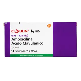 Clavulin 1 g 14 tabletas
