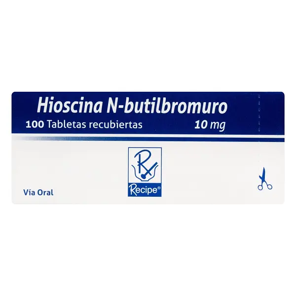 Hioscina N-Butilbromuro 10 mg 100 tabletas RC