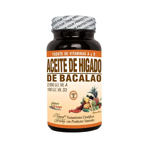Aceite de Hígado de Bacalao 60 cápsulas blandas