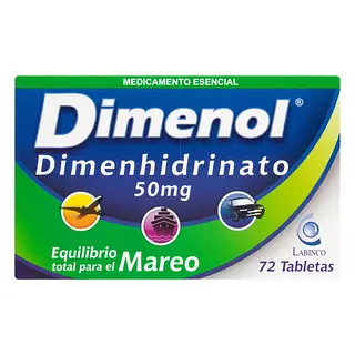 Dimenol 50 mg 72 tabletas