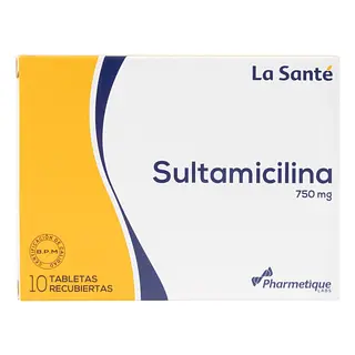 Sultamicilina 750 mg 10 tabletas