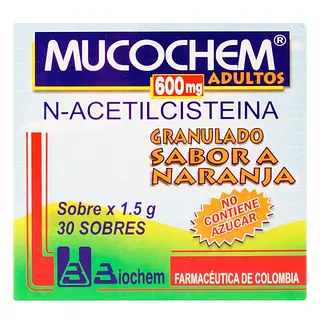 Mucochem 600 mg Naranja 30 sobres
