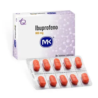 Ibuprofeno 800 mg 30 tabletas MK