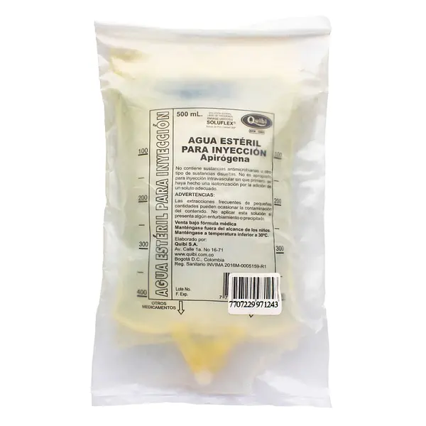 Agua Destilada Quibi bolsa 500 ml