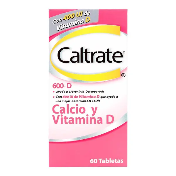 Caltrate D 600 mg + 400 UI 60 tabletas
