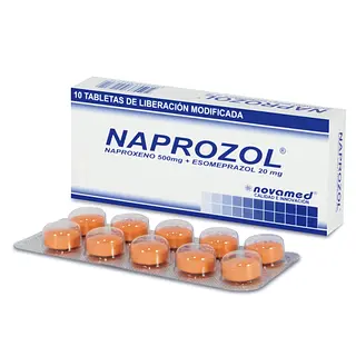 Naprozol 500 mg 10 tabletas