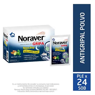 Noraver Gripa Bebida Noche 24 sobres x15 g