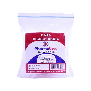 Micropore Pharmatex piel 1/2” x 2.5 yardas