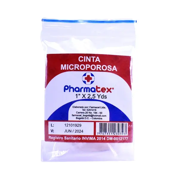 Micropore Pharmatex piel 1” x 2.5 yardas