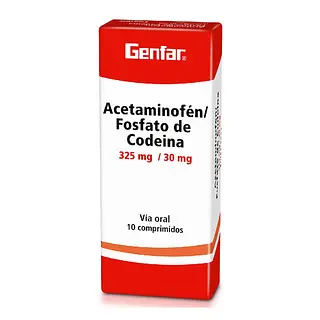 Acetaminofén + Codeína 325/30 mg 10 tabletas