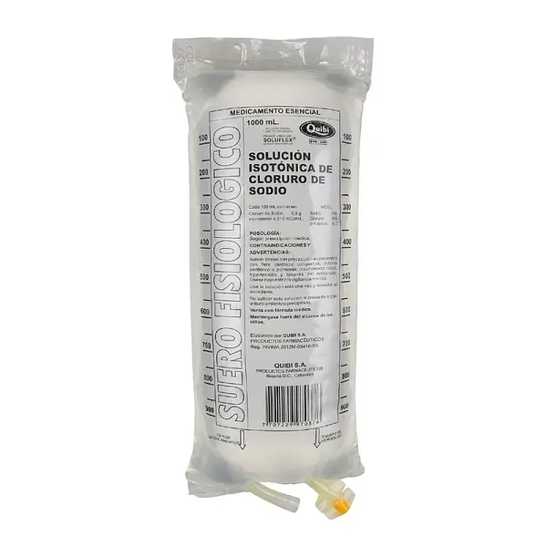 Suero Fisiológico Quibi Bolsa 1000 ml