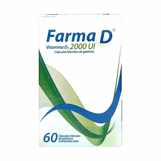 Farma D Vitamina D3 2000 UI 60 cápsulas