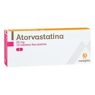 Atorvastatina 20 mg 10 tabletas MP