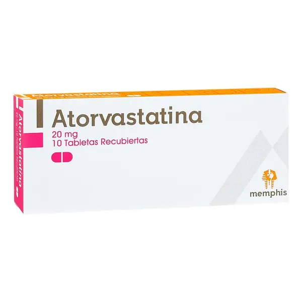 Atorvastatina 20 mg 10 tabletas MP