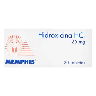 Hidroxicina 25 mg 20 tabletas MP