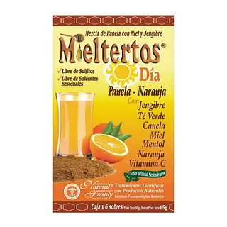 Mieltertos Día Panela Naranja 6 sobres