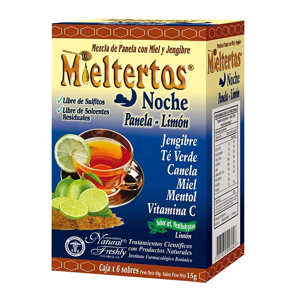 Mieltertos Noche Panela Limón 6 sobres