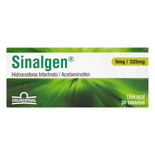 Sinalgen 5/325 mg 30 tabletas