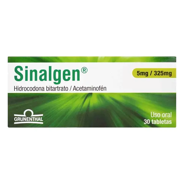 Sinalgen 5/325 mg 30 tabletas