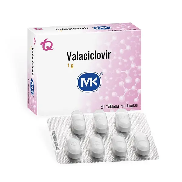Valaciclovir 1 g 21 tabletas MK