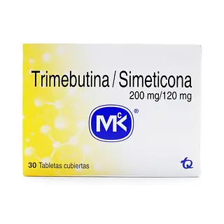Trimebutina + Simeticona 200/120 mg 30 tabletas