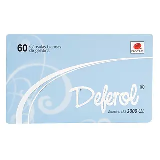 Deferol Vitamina D3 2000 UI 60 cápsulas