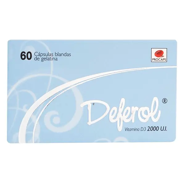 Deferol Vitamina D3 2000 UI 60 cápsulas