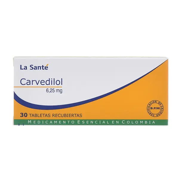 Carvedilol 6.25 mg 30 tabletas LS