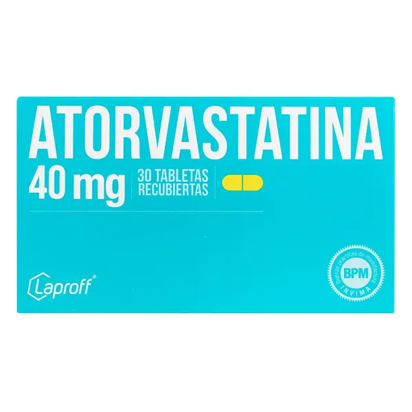 Atorvastatina 40 mg 30 tabletas LP