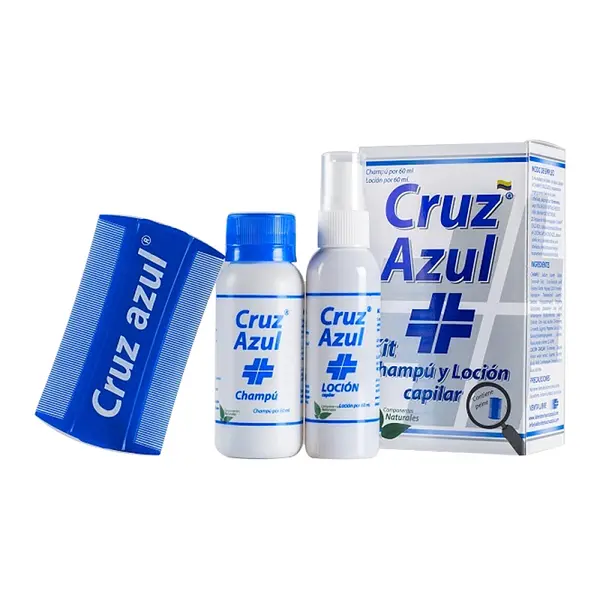 Kit Cruz Azul Champú 60 ml + Loción 60 ml + Peine