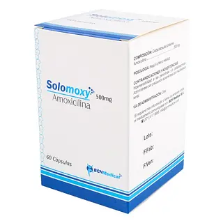 Solomoxy Amoxicilina 500 mg 60 cápsulas