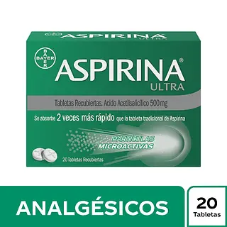 Aspirina Ultra 500 mg 20 tabletas