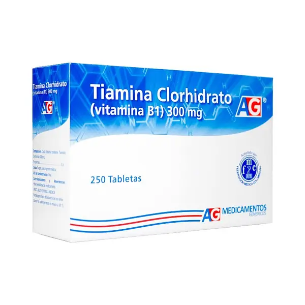 Tiamina 300 mg 250 tabletas AG